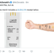 The McDonald's J Balvin meal receipt temporary tattoo